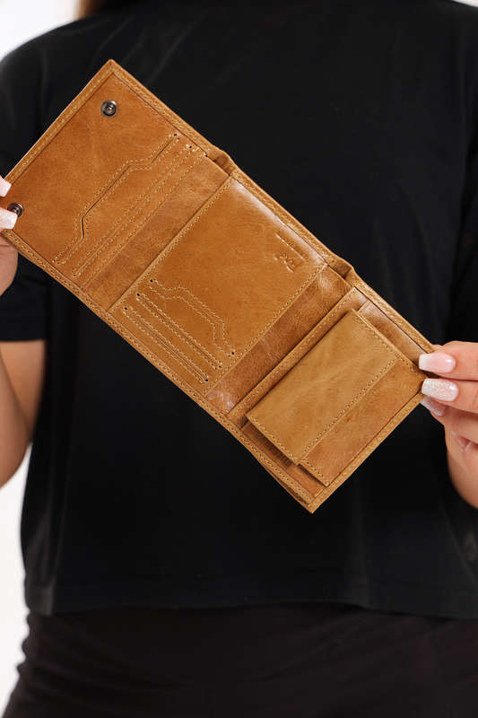 Fino Genuine Leather Foldable Mens Wallet With Multiple Card Holder
