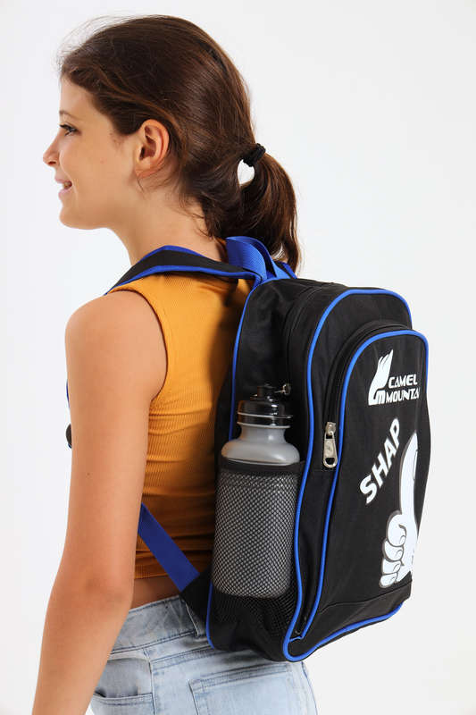 Camel Mountain Schoolbag For Boys &amp; Girls Pre School Free Water Bottle 500ml 350mm X 250mm