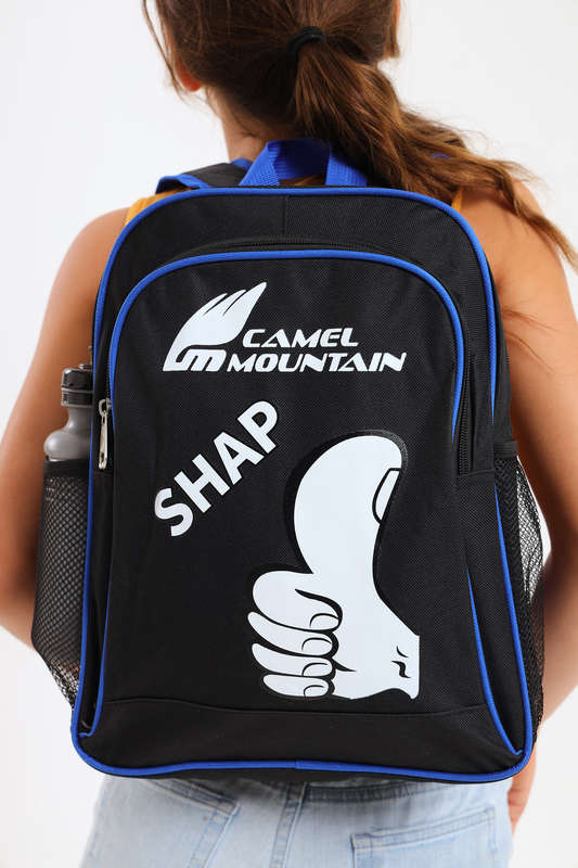 Camel Mountain Schoolbag For Boys &amp; Girls Pre School Free Water Bottle 500ml 350mm X 250mm