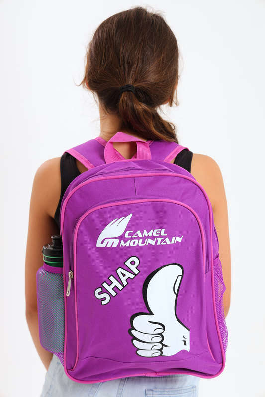 Camel Mountain Schoolbag For Boys &amp; Girls Pre School Free Water Bottle 500ml 350mm X 250mm