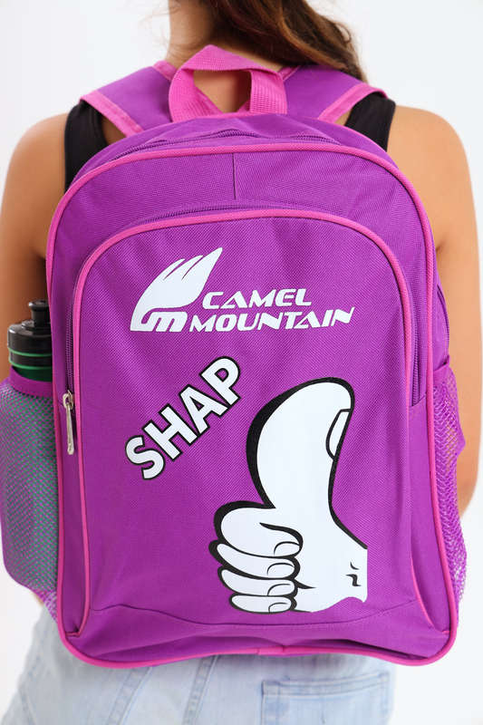Camel Mountain Schoolbag For Boys &amp; Girls Pre School Free Water Bottle 500ml 350mm X 250mm