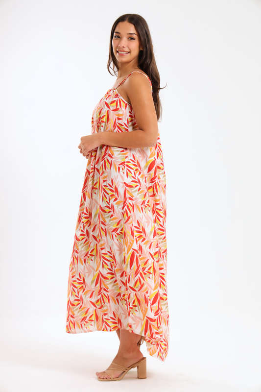 Camila Floral Printed Strappy Summer Maxi Dress