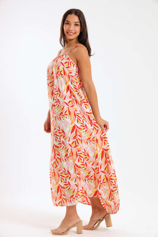 Camila Floral Printed Strappy Summer Maxi Dress