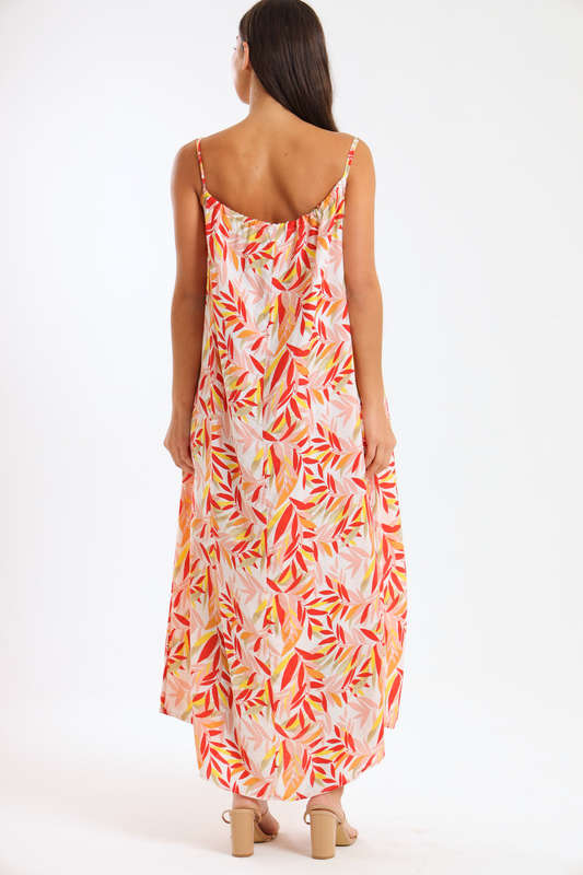 Camila Floral Printed Strappy Summer Maxi Dress