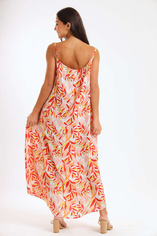 Camila Floral Printed Strappy Summer Maxi Dress