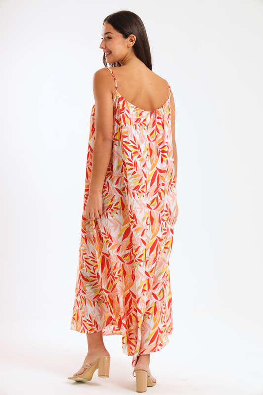 Camila Floral Printed Strappy Summer Maxi Dress