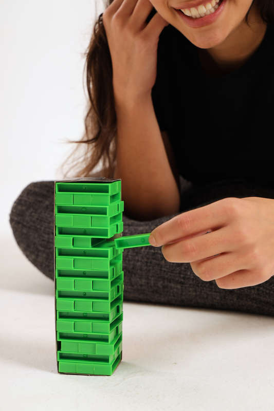 Classic Mini Jenga Building Blocks Cubes 54 Piece Set