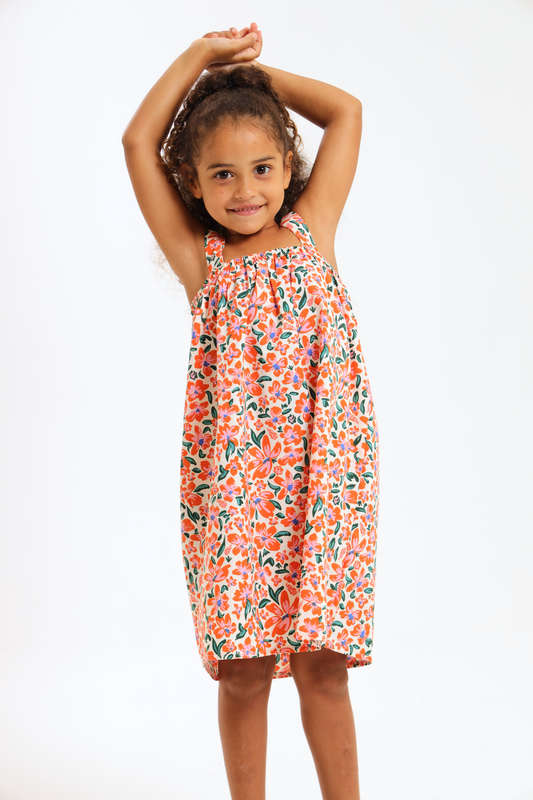 Girls Sleeveless Printed Summer Dress 6 to 14 Years