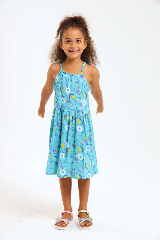 Girls Sleeveless Printed Summer Dress 2 to 7 Years