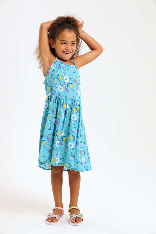 Girls Sleeveless Printed Summer Dress 2 to 7 Years
