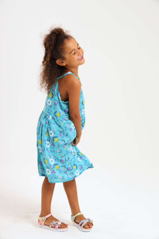 Girls Sleeveless Printed Summer Dress 2 to 7 Years