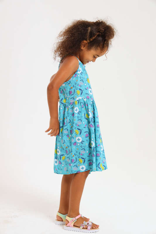 Girls Sleeveless Printed Summer Dress 2 to 7 Years