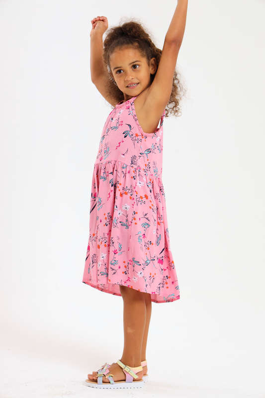 Girls Sleeveless Printed Summer Dress 2 to 7 Years