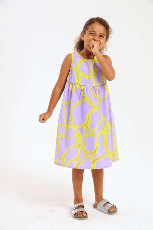 Girls Sleeveless Printed Summer Dress 2 to 7 Years