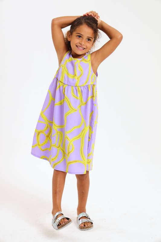 Girls Sleeveless Printed Summer Dress 2 to 7 Years