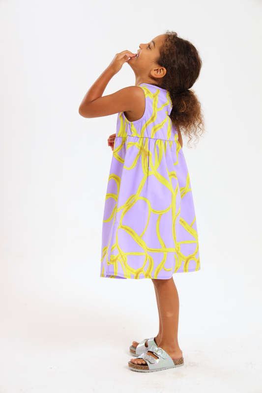 Girls Sleeveless Printed Summer Dress 2 to 7 Years