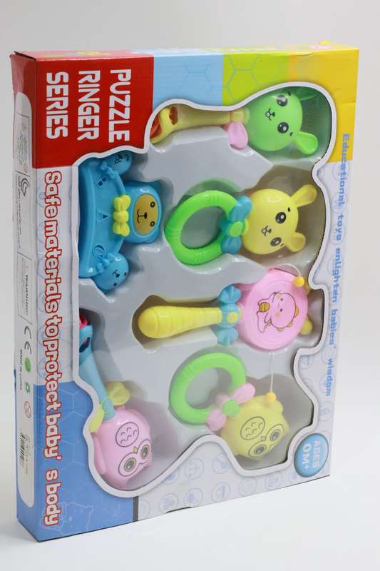 Handbell Baby Rattle 6 Piece Set