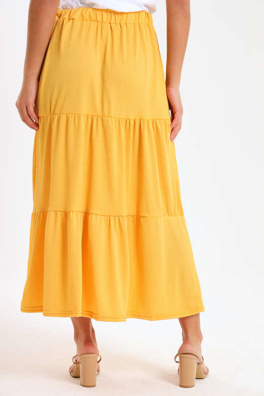 Kaylee High Waist Tiered Maxi Skirt