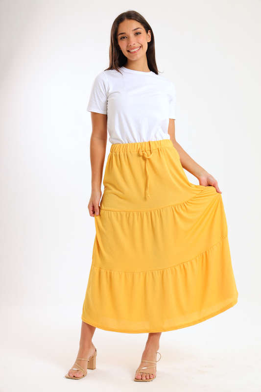 Kaylee High Waist Tiered Maxi Skirt