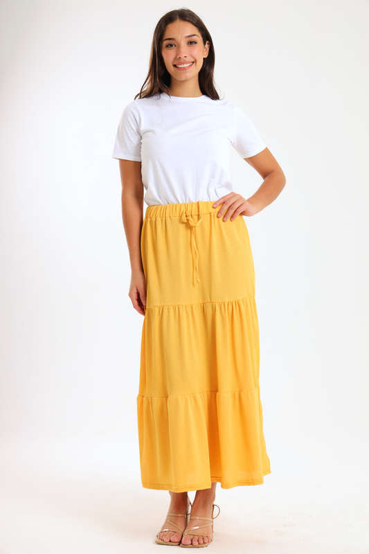 Kaylee High Waist Tiered Maxi Skirt