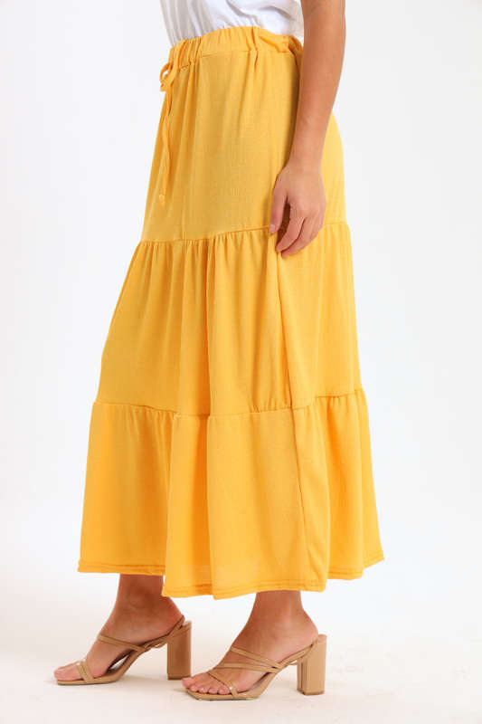 Kaylee High Waist Tiered Maxi Skirt