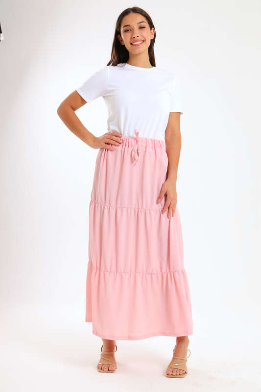Kaylee High Waist Tiered Maxi Skirt