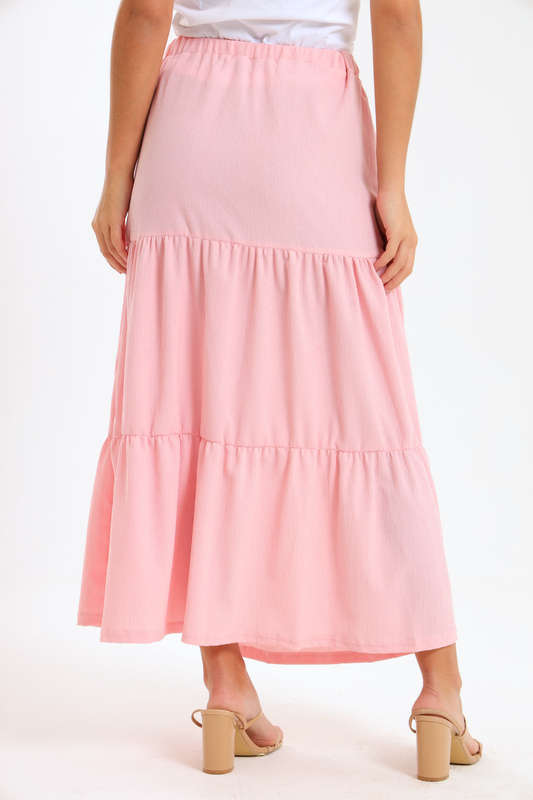 Kaylee High Waist Tiered Maxi Skirt