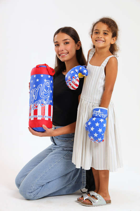 Kids Punching Bag and Gloves Set