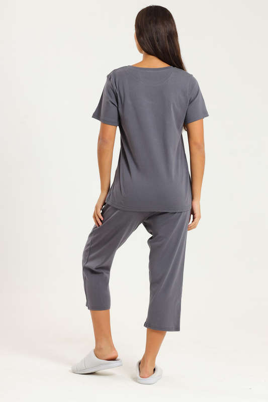 Ladies 3/4 Short Sleeve Summer Pyjama Set