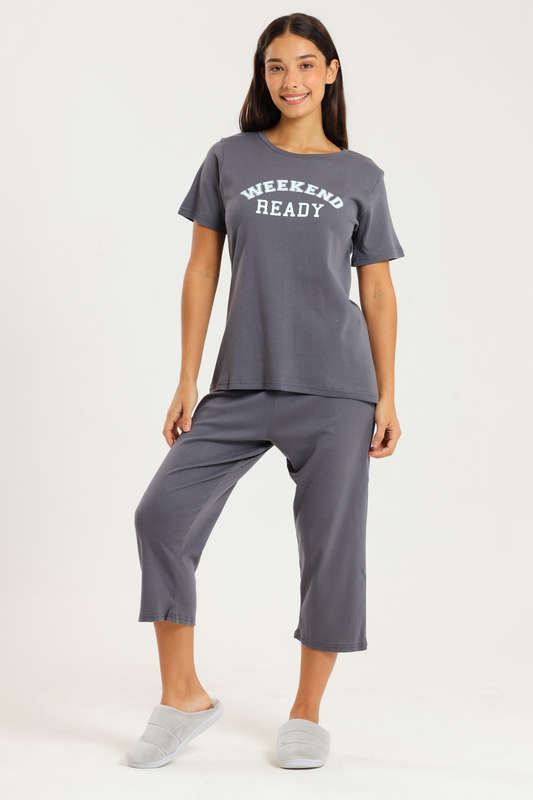 Ladies 3/4 Short Sleeve Summer Pyjama Set