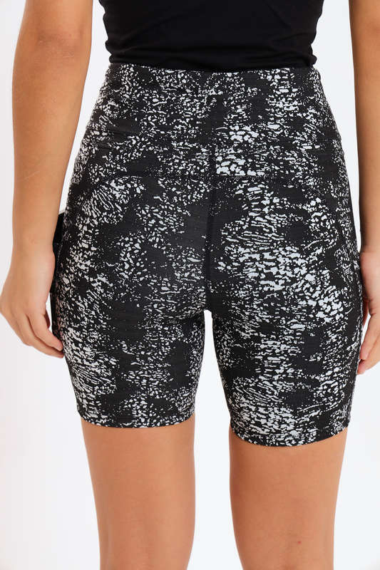 Ladies High Impact Biker Paddle Shorts With Pockets