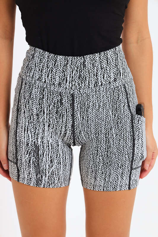 Ladies High Impact Biker Paddle Shorts With Pockets