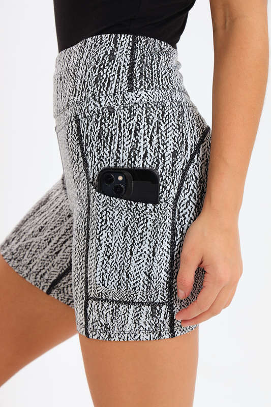 Ladies High Impact Biker Paddle Shorts With Pockets