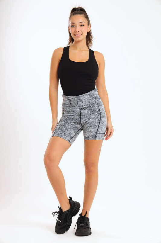 Ladies High Impact Biker Paddle Shorts With Pockets