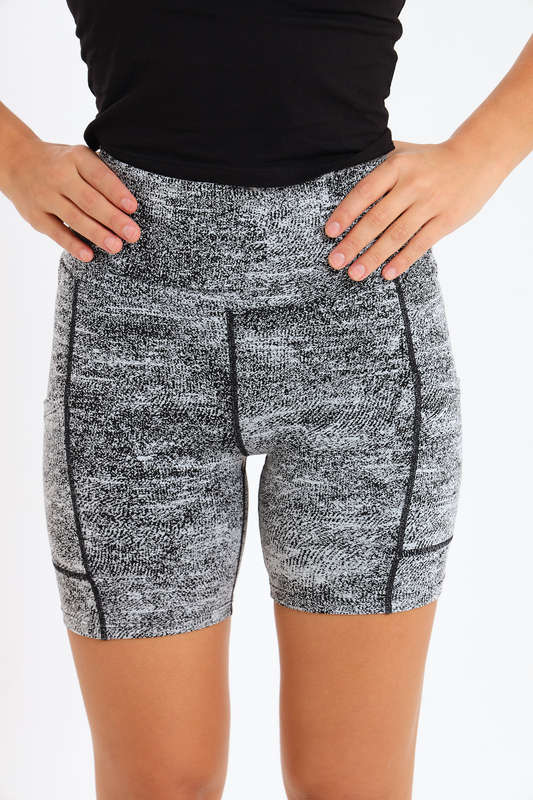 Ladies High Impact Biker Paddle Shorts With Pockets