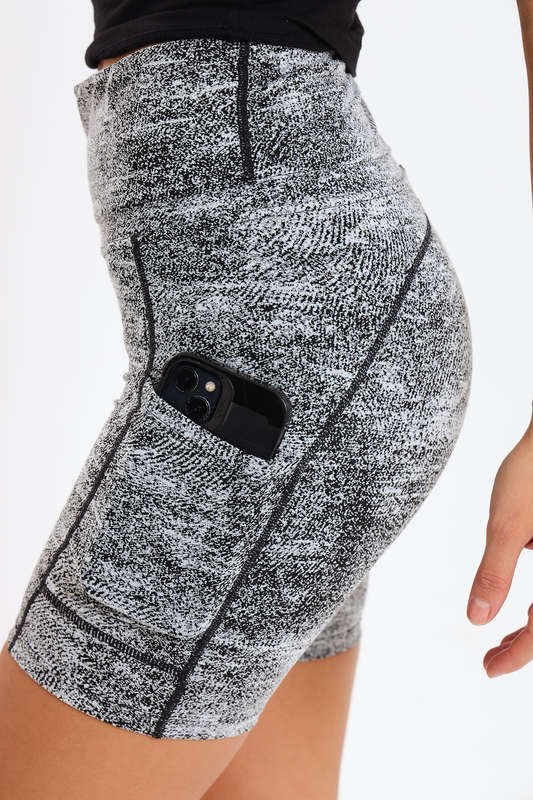 Ladies High Impact Biker Paddle Shorts With Pockets