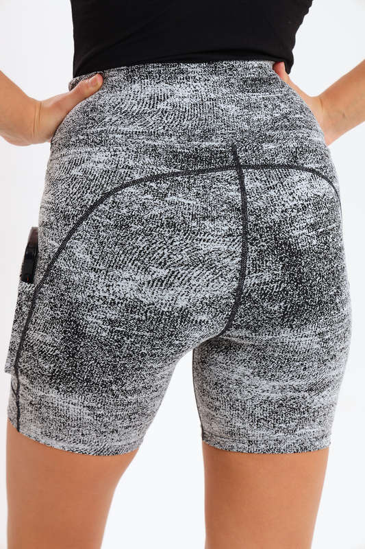 Ladies High Impact Biker Paddle Shorts With Pockets