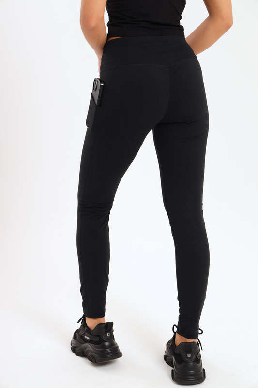 Ladies High Waisted Performance Paddle Fitness Leggings With Pockets
