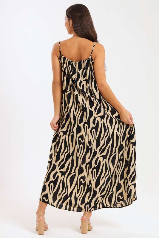 Ladies Lush Zen Maxi Strappy Summer Dress