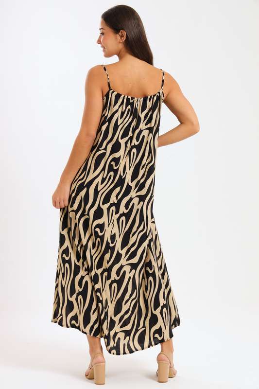 Ladies Lush Zen Maxi Strappy Summer Dress