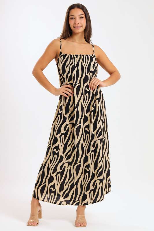 Ladies Lush Zen Maxi Strappy Summer Dress