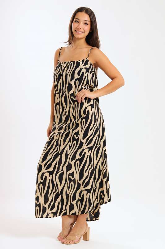 Ladies Lush Zen Maxi Strappy Summer Dress