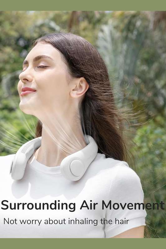 Rechargeable Bladeless Hanging Neck Fan