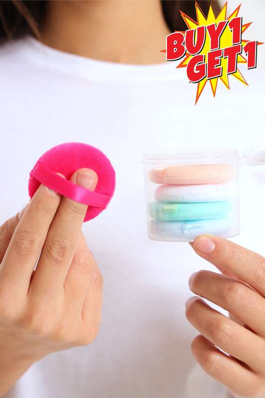 Senza® Pack Of 5 Round Powder Puff Makeup Puff PROMO-2-FOR-1