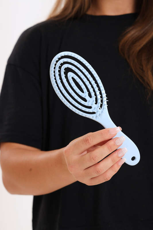 Senza® Eco Friendly Circle Shape Detangler Wet &amp; Dry Brush Set PROMO-2-FOR-1