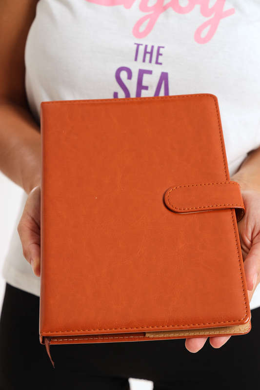 Senza® Leather Soft Cover Thick Lined Paper Journal Notebooks with Magnetic Buckle for Business ...