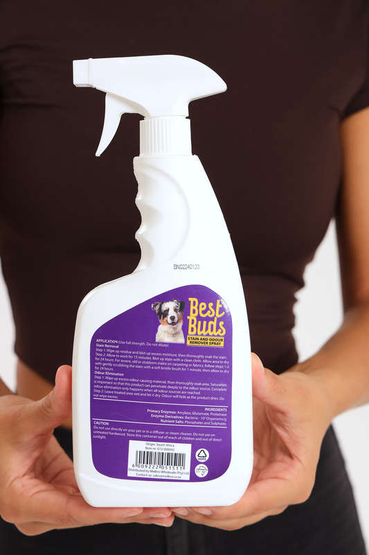 Best Buds Pet Stain and Odour Remover Spray - Natural Lemon 500ml