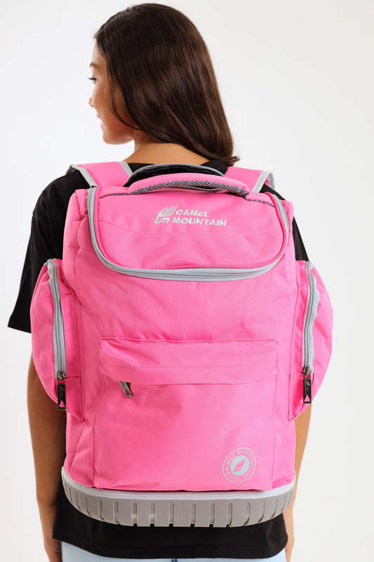 Camel Mountain School Trolley Bag Backpack Large Pink