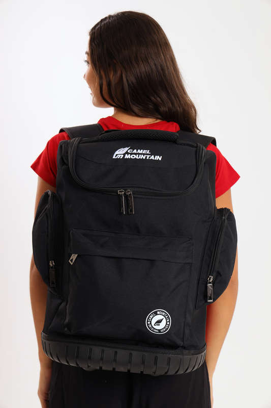 Camel Mountain School Trolley Bag Backpack Large Black
