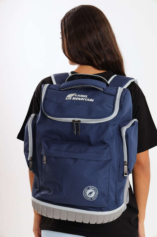 Camel Mountain School Trolley Bag Backpack Large Navy